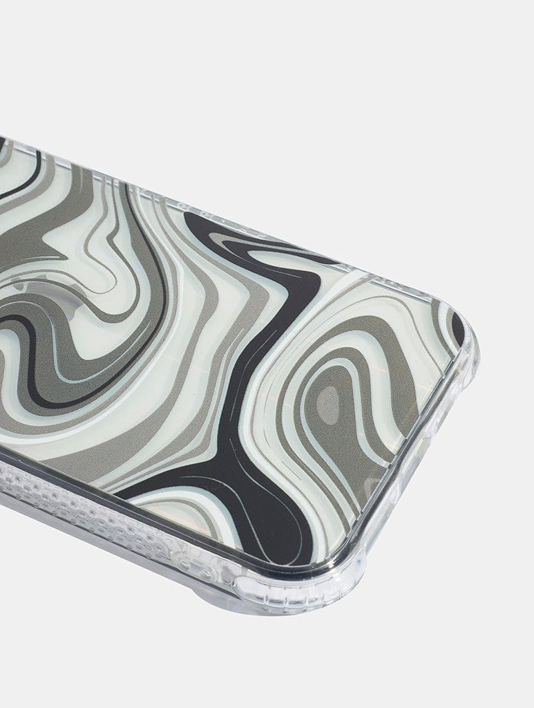 Monochrome Swirl Shock iPhone Case Phone Cases Skinnydip London