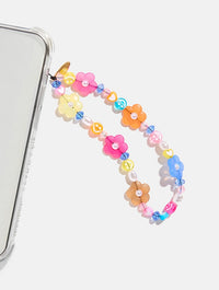 Multi Flower Beaded Phone Strap Phone Grips Skinnydip London