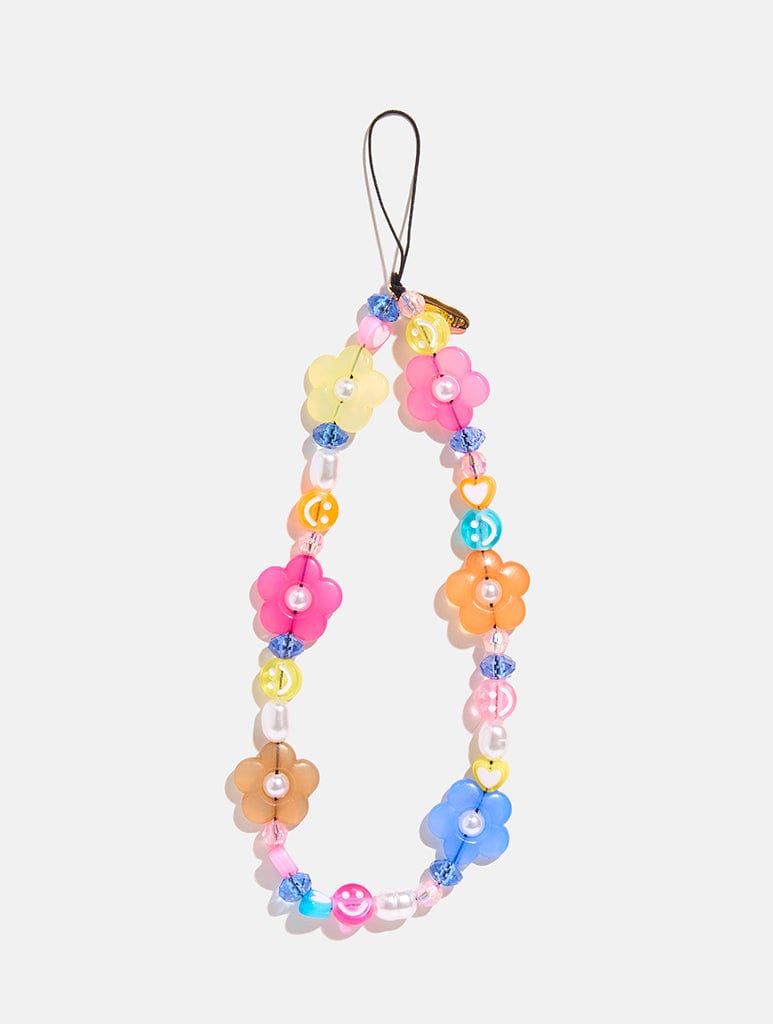 Multi Flower Beaded Phone Strap Phone Grips Skinnydip London