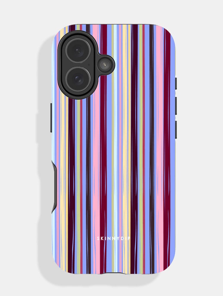 Multi Stripe Blue Ultra Protective iPhone Case Phone Cases Skinnydip London