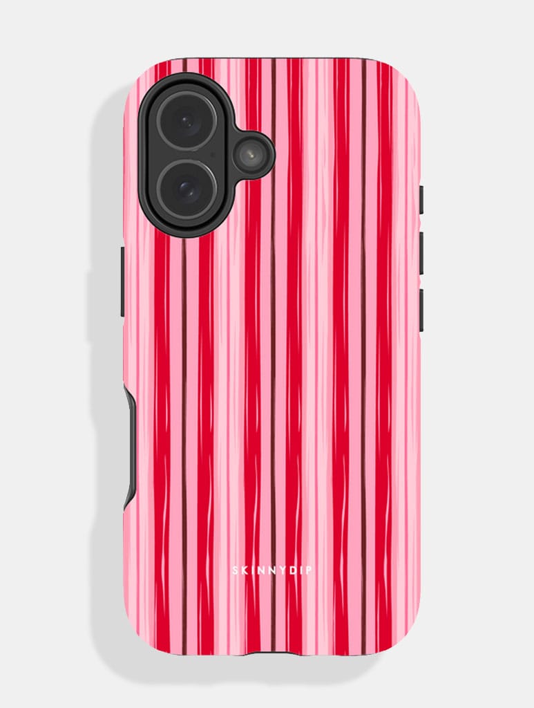 Multi Stripe Pink And Red Ultra Protective iPhone Case Phone Cases Skinnydip London