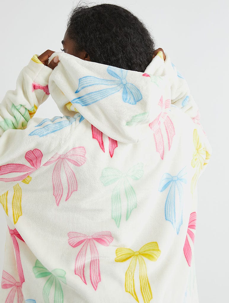 Multicolour Bow Blanket Hoodie Lingerie & Nightwear Skinnydip London