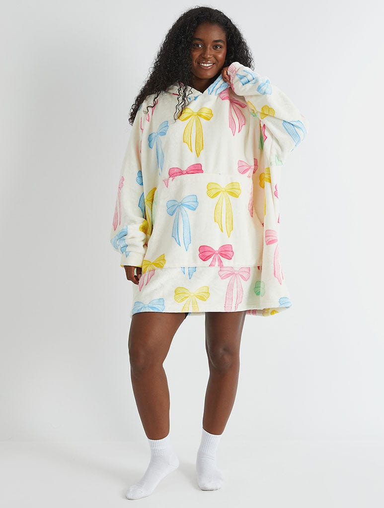 Multicolour Bow Blanket Hoodie Lingerie & Nightwear Skinnydip London