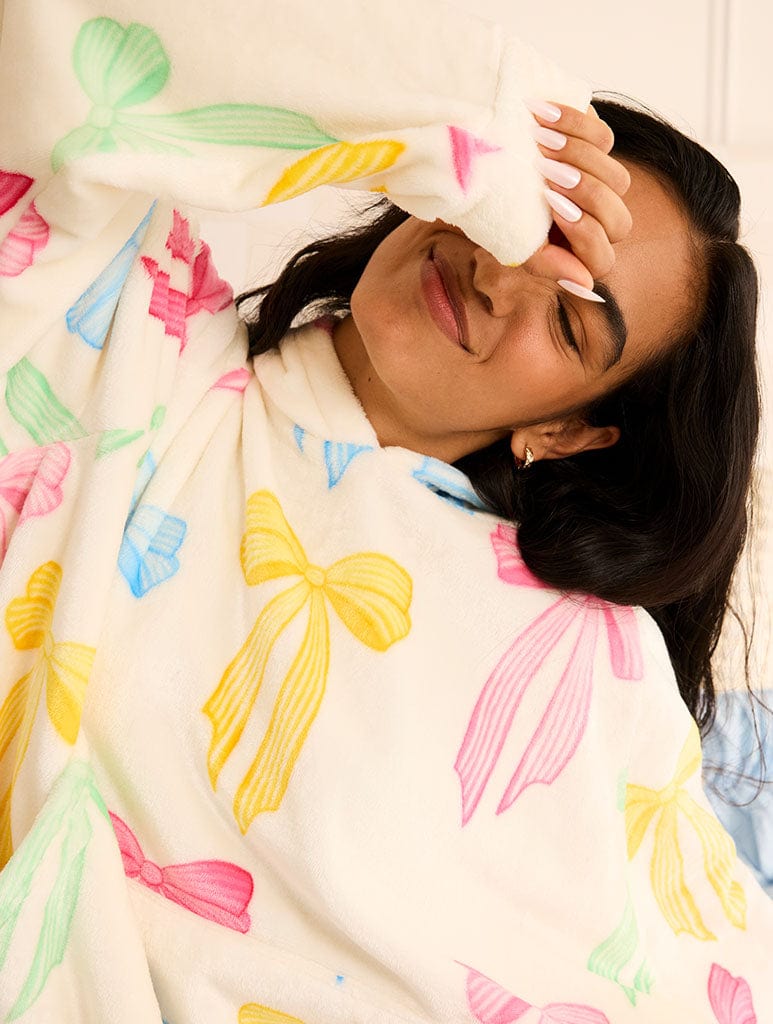 Multicolour Bow Blanket Hoodie Lingerie & Nightwear Skinnydip London