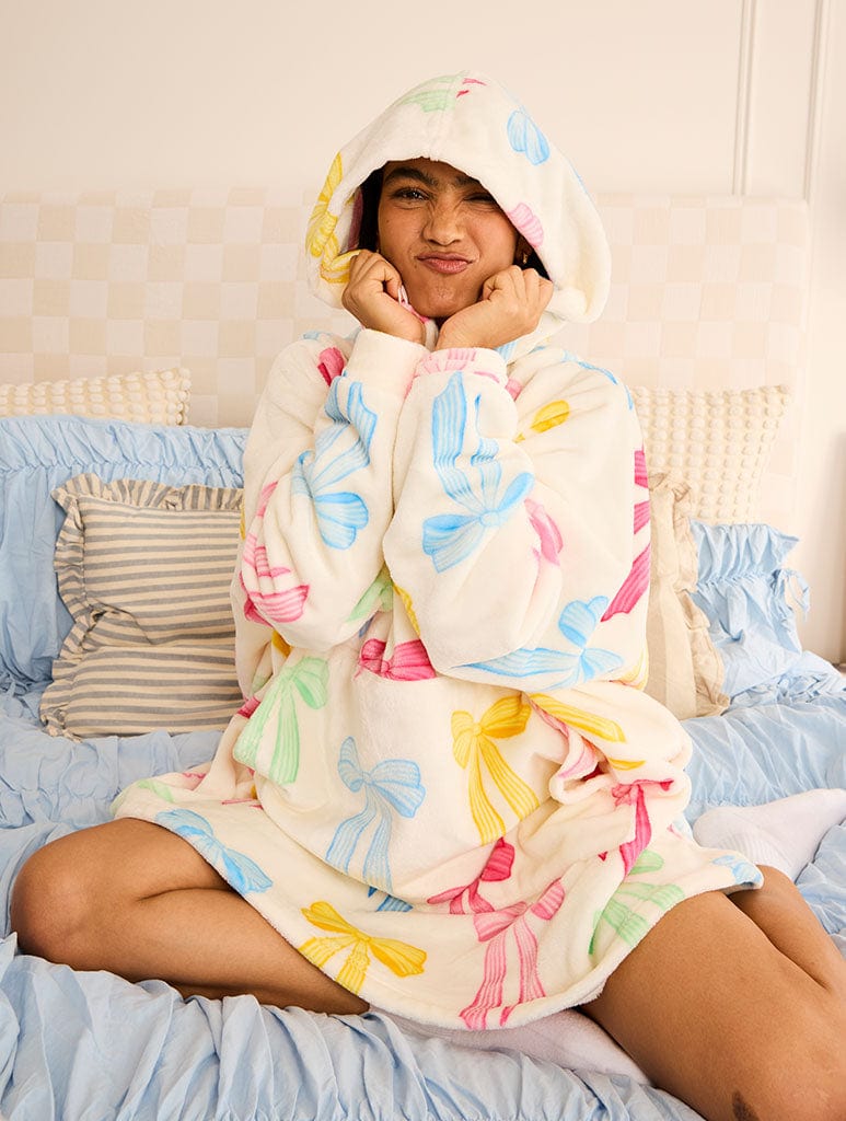 Multicolour Bow Blanket Hoodie Lingerie & Nightwear Skinnydip London