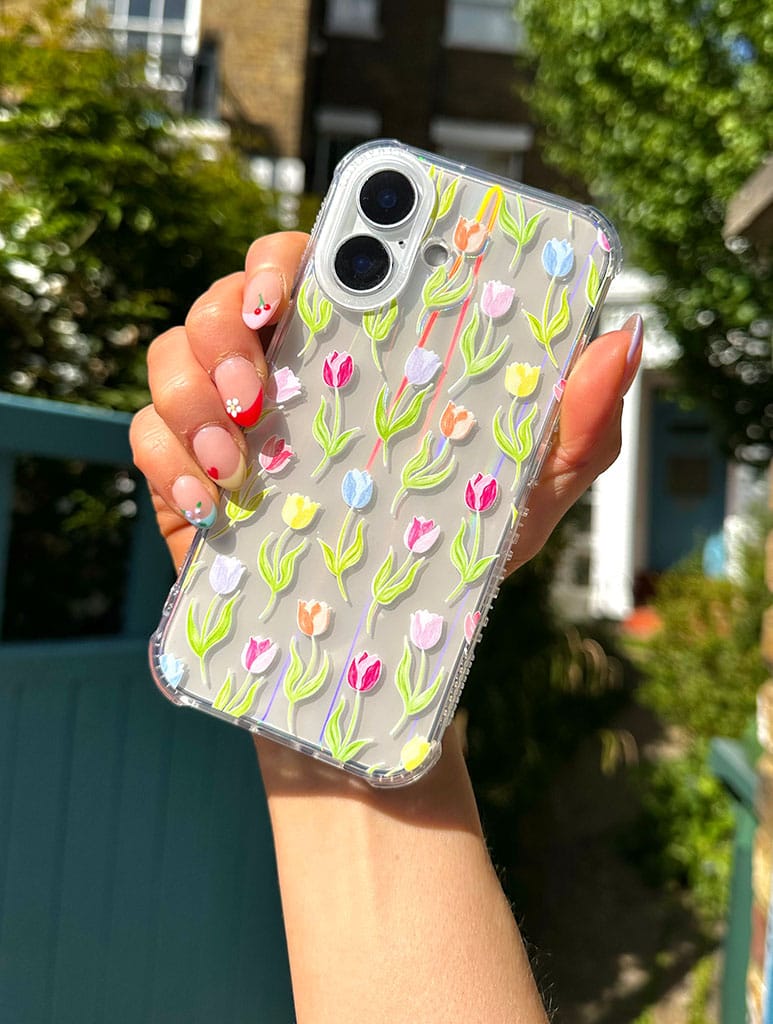 Multicolour Tulips Shock iPhone Case Phone Cases Skinnydip London