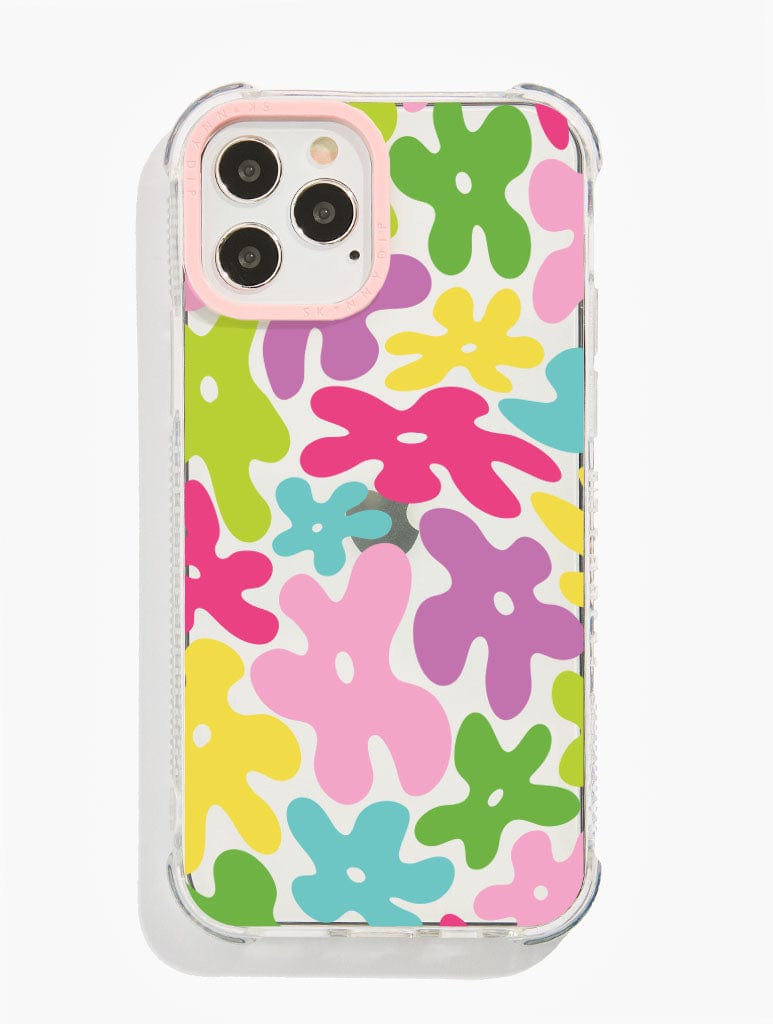 Multicolour Warped Floral Shock iPhone Case Phone Cases Skinnydip London