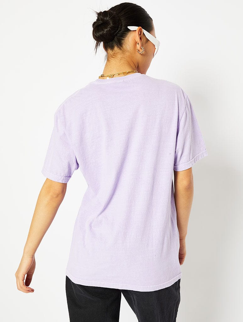 My Whole Life Is A Joke Oversized Purple T-Shirt in Purple Tops & T-Shirts Skinnydip London