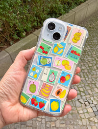 Natdraws x Skinnydip Fruit Postage Stamps Shock iPhone Case Phone Cases Skinnydip London