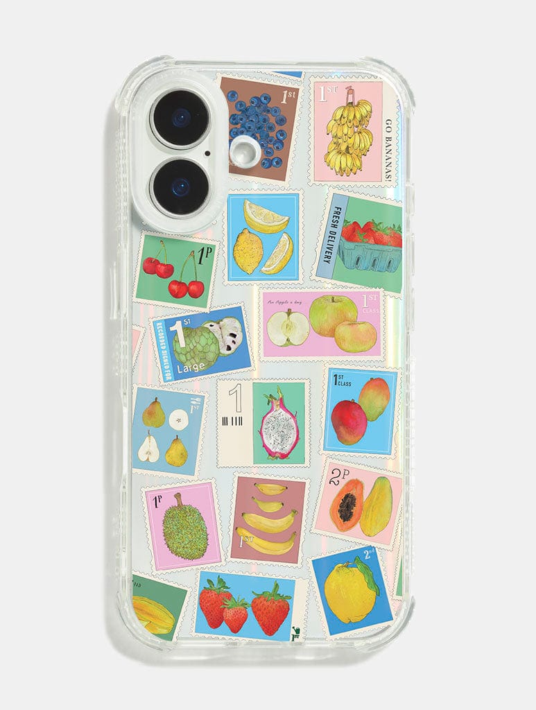 Natdraws x Skinnydip Fruit Postage Stamps Shock iPhone Case Phone Cases Skinnydip London