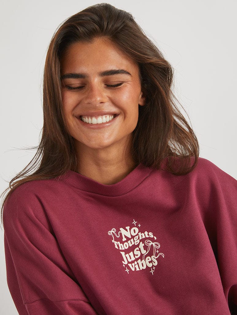 No Thoughts Just Vibes Sweatshirt Hoodies & Sweatshirts Skinnydip London