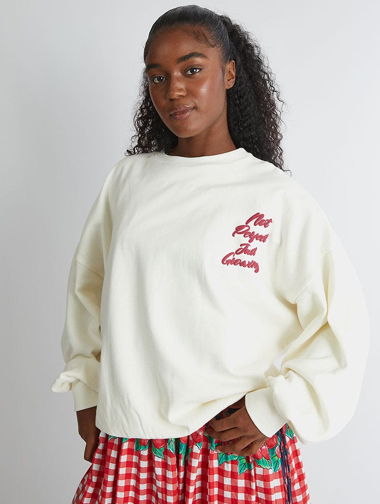 Not Perfect Just Growing Sweatshirt Hoodies & Sweatshirts Skinnydip London