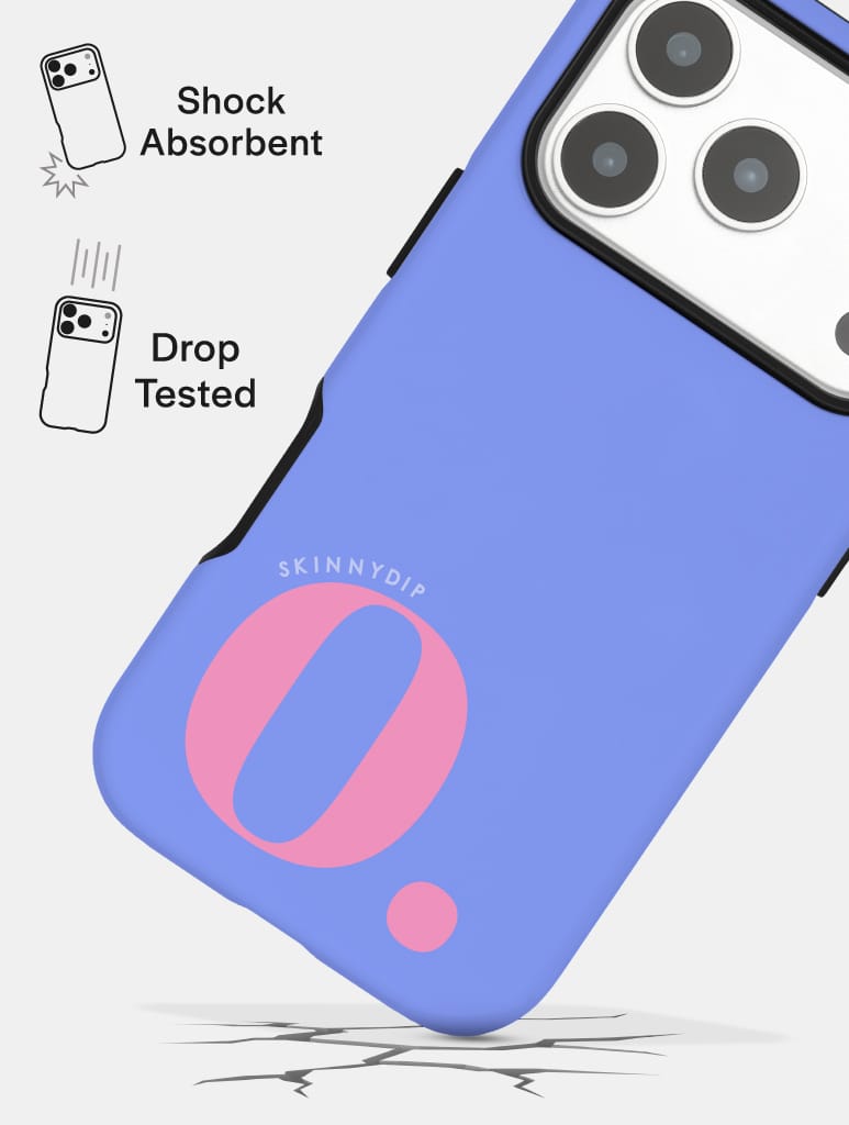 'O' Initial Blue Ultra Protective iPhone Case Phone Cases Skinnydip London