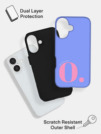 'O' Initial Blue Ultra Protective iPhone Case Phone Cases Skinnydip London