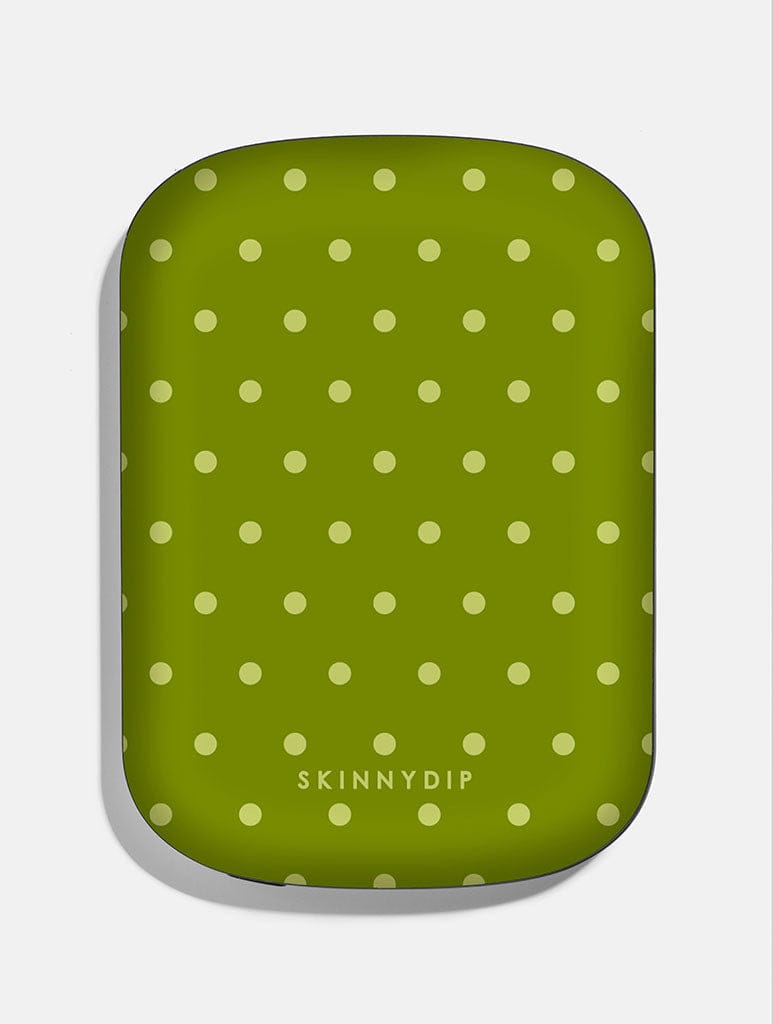 Olive Green Mini Dots Portable Magsafe Charger Portable Chargers Skinnydip London