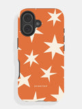 Orange and Cream Ditsy Star Ultra Protective iPhone Case Phone Cases Skinnydip London