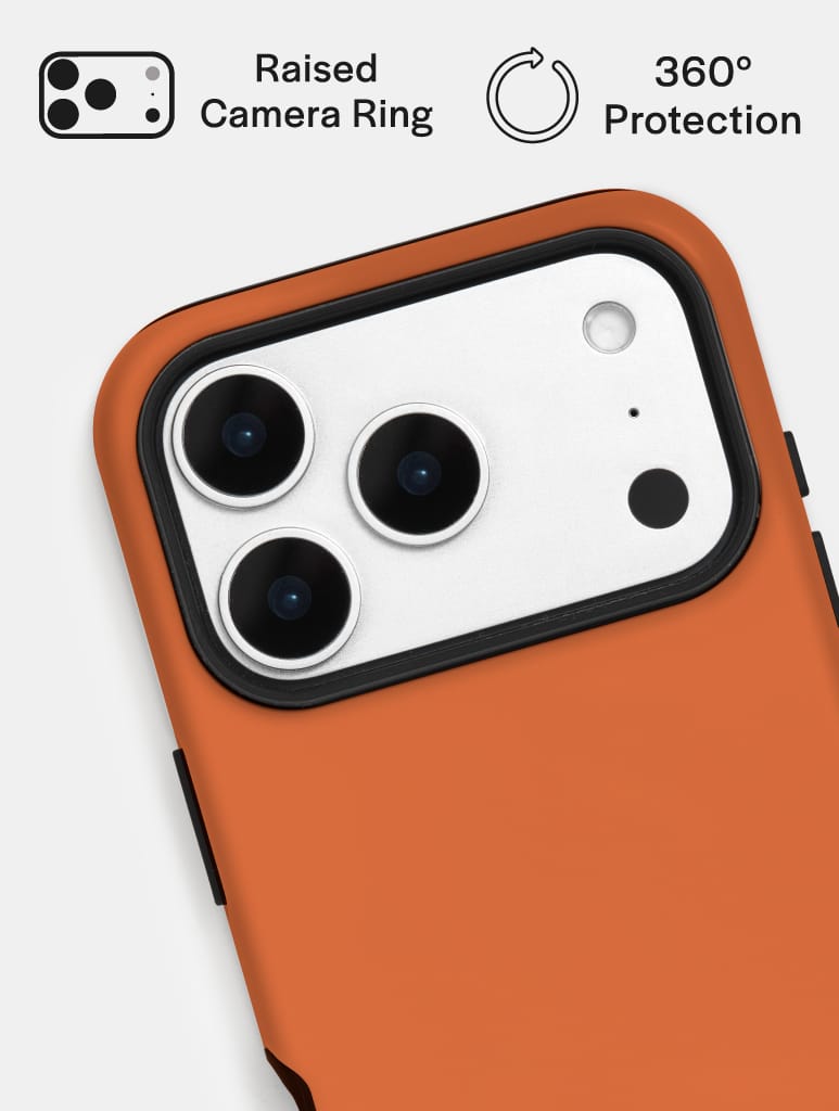 Orange Solid Colour Ultra Protective iPhone Case Phone Cases Skinnydip London