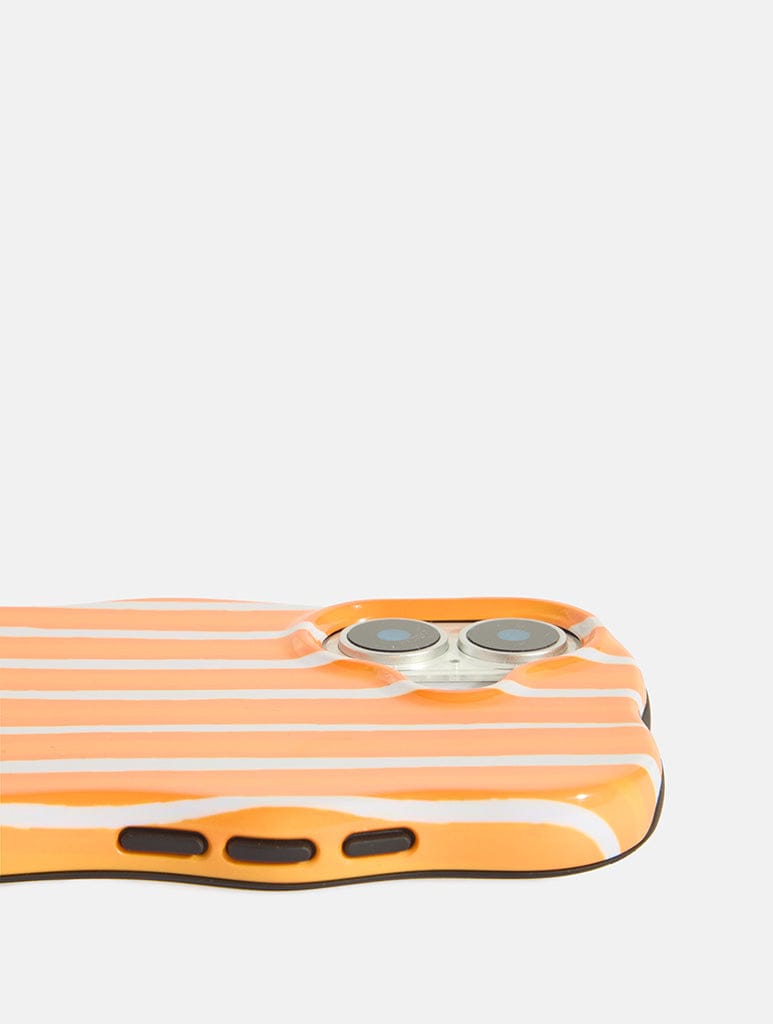 Orange Stripe Ultra Protective iPhone Case Phone Cases Skinnydip London