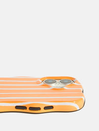 Orange Stripe Ultra Protective iPhone Case Phone Cases Skinnydip London