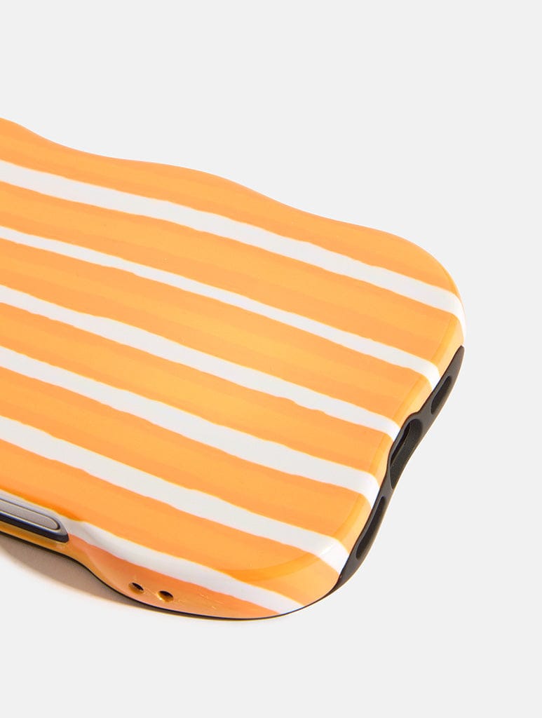 Orange Stripe Ultra Protective iPhone Case Phone Cases Skinnydip London