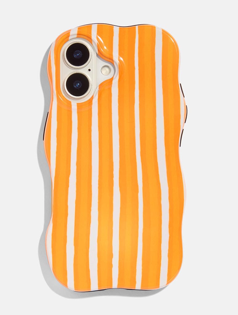 Orange Stripe Ultra Protective iPhone Case Phone Cases Skinnydip London