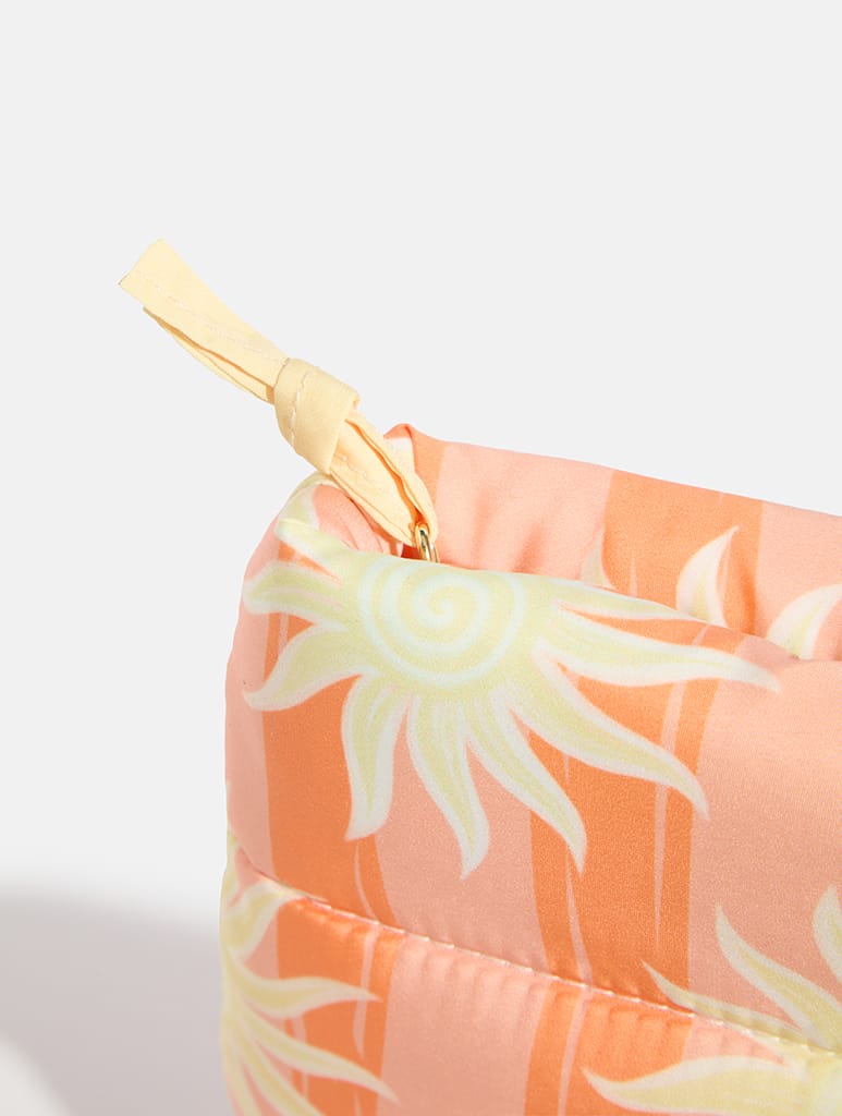 Orange Sunshine Stripe Pillow Pouch Makeup Bag Makeup Bags & Wash Bags Skinnydip London