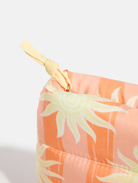Orange Sunshine Stripe Pillow Pouch Makeup Bag Makeup Bags & Wash Bags Skinnydip London