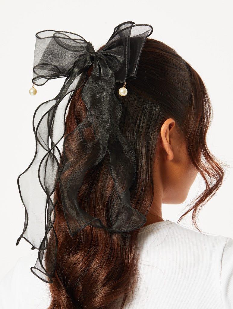 Organza Oversized Bow Hair Clip with Pearls Gift Sets Skinnydip London