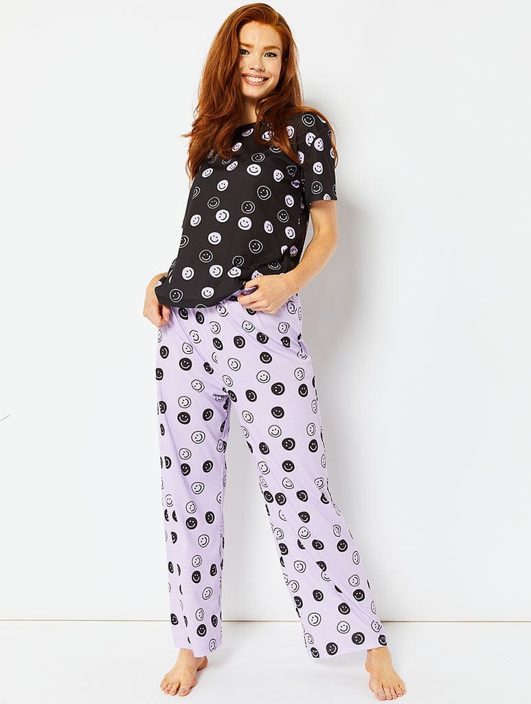 Oversized Happy Face Pyjama Set Lingerie & Nightwear Skinnydip London