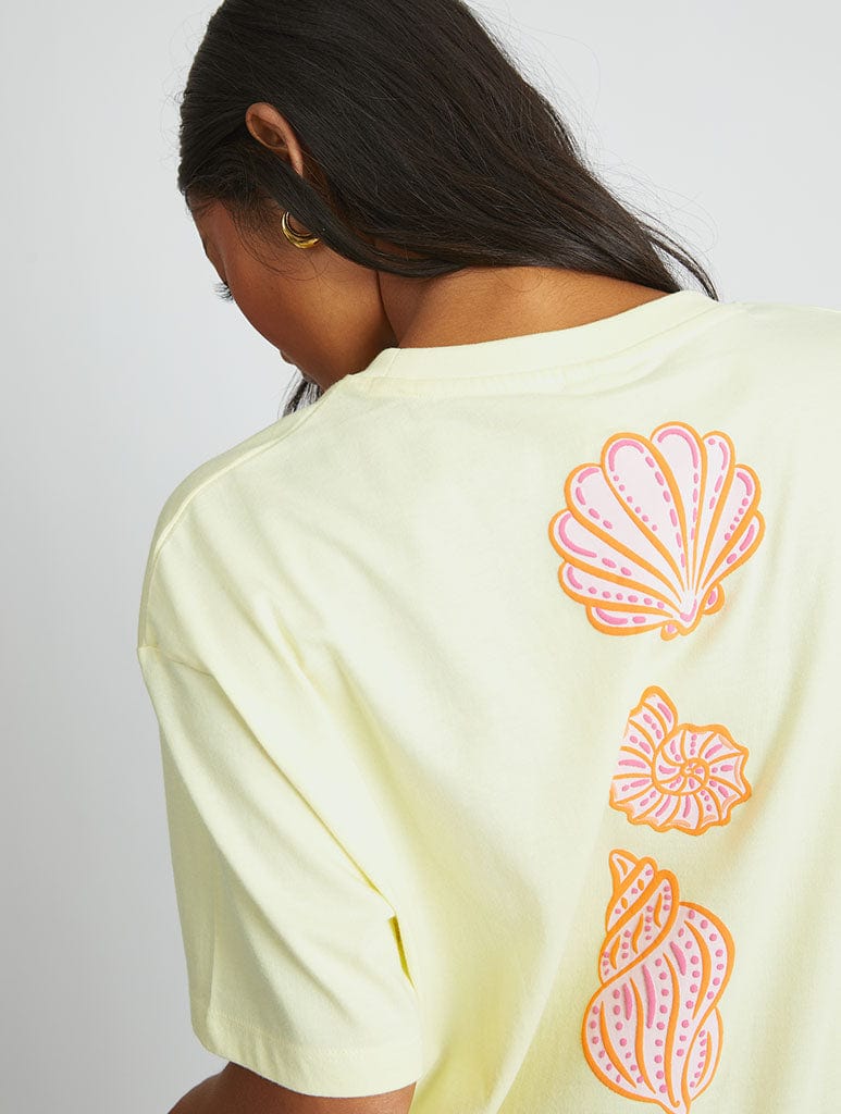 Oyster Bay T-Shirt in Yellow Tops & T-Shirts Skinnydip London