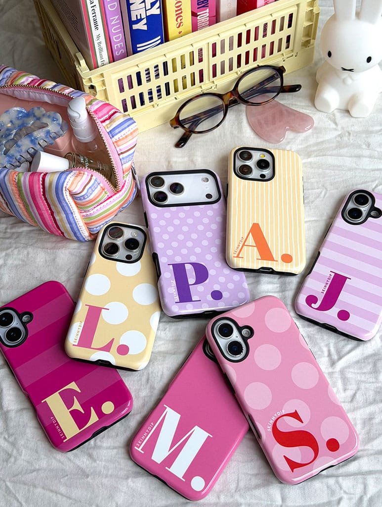 'P' Initial Patterned Purple Ultra Protective iPhone Case Phone Cases Skinnydip London