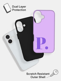 'P' Initial Purple Ultra Protective iPhone Case Phone Cases Skinnydip London