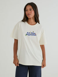 Paddington x Skinnydip Eat Your Vegetables T-Shirt In White Tops & T-Shirts Skinnydip London