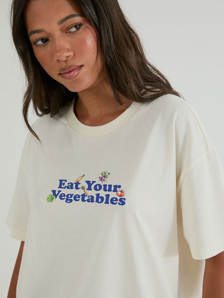 Paddington x Skinnydip Eat Your Vegetables T-Shirt In White Tops & T-Shirts Skinnydip London