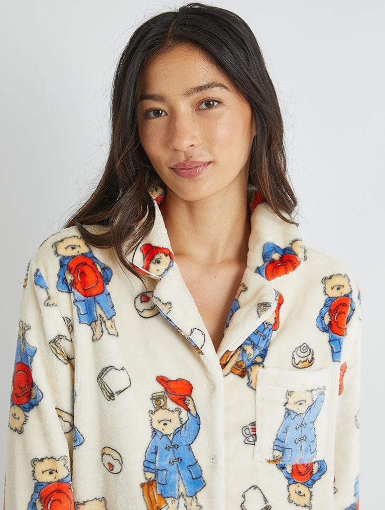 Paddington x Skinnydip Fleece Pyjama Set in Cream Lingerie & Nightwear Skinnydip London