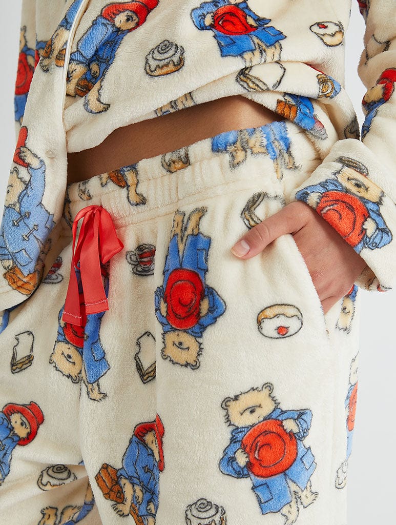 Paddington x Skinnydip Fleece Pyjama Set in Cream Lingerie & Nightwear Skinnydip London