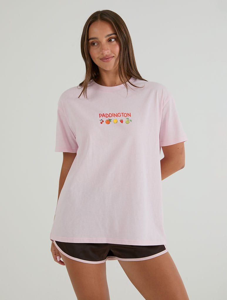 Paddington x Skinnydip Fruit Market T-Shirt In Pink Tops & T-Shirts Skinnydip London