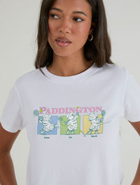 Paddington x Skinnydip Game Set Match Baby T-Shirt In White Tops & T-Shirts Skinnydip London