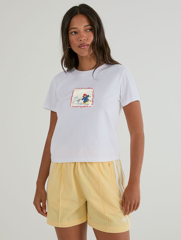 Paddington x Skinnydip Gone Fishing Baby T-Shirt In White Tops & T-Shirts Skinnydip London