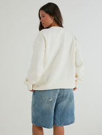 Paddington x Skinnydip J'adore La Plage Sweatshirt In White Hoodies & Sweatshirts Skinnydip London