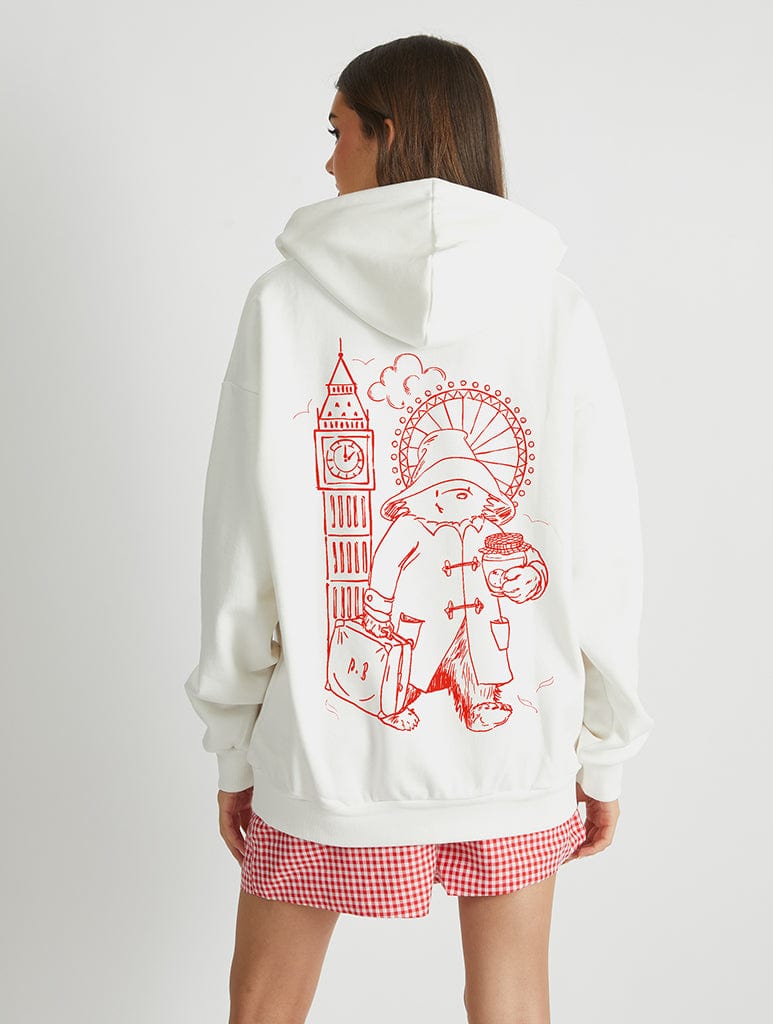 Paddington x Skinnydip London Varsity Hoodie In White Hoodies & Sweatshirts Skinnydip London