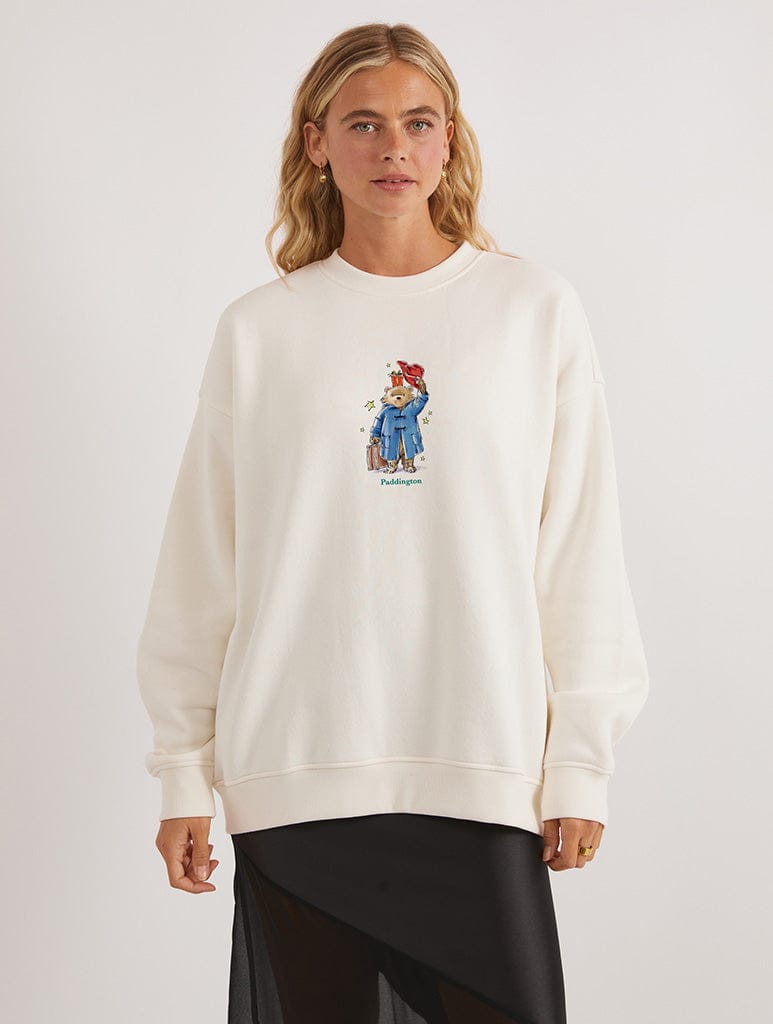 Paddington x Skinnydip Perfect Christmas Sweatshirt In White Hoodies & Sweatshirts Skinnydip London