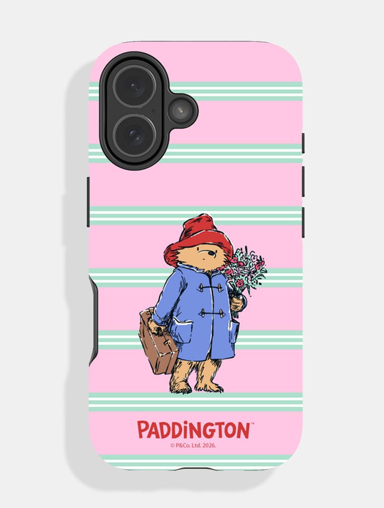 Paddington x Skinnydip Pink and Mint Stripe Ultra Protective iPhone Case Phone Cases Skinnydip London