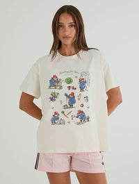 Paddington x Skinnydip Rooting For You T-Shirt In White Tops & T-Shirts Skinnydip London