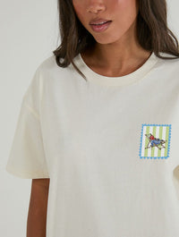 Paddington x Skinnydip Seaside Stamp T-Shirt In White Tops & T-Shirts Skinnydip London