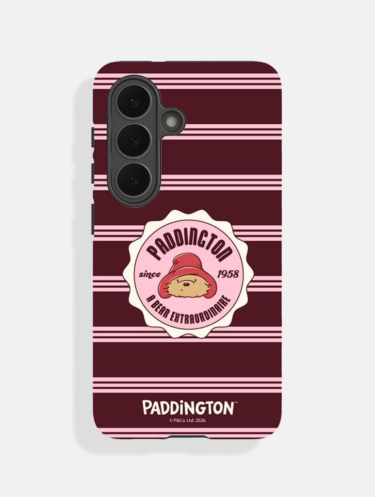 Paddington x Skinnydip Stamp Pink and Maroon Stripe Ultra Protective Samsung Case Phone Cases Skinnydip London