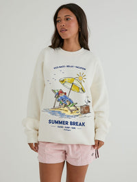 Paddington x Skinnydip Summer Break Sweatshirt In White Hoodies & Sweatshirts Skinnydip London