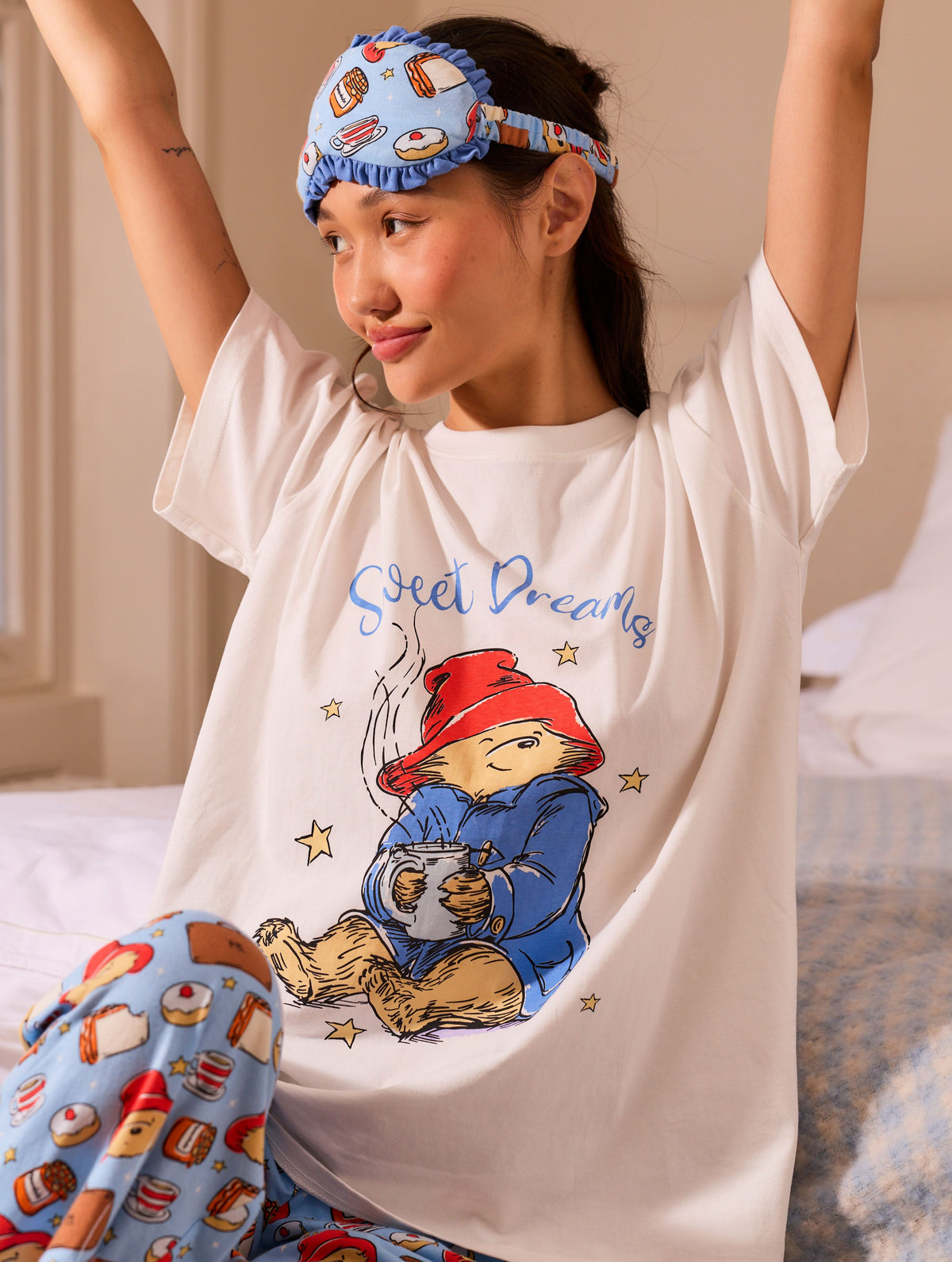 Paddington x Skinnydip T-Shirt and Trouser Pyjama Set with Eye Mask Lingerie & Nightwear Skinnydip London