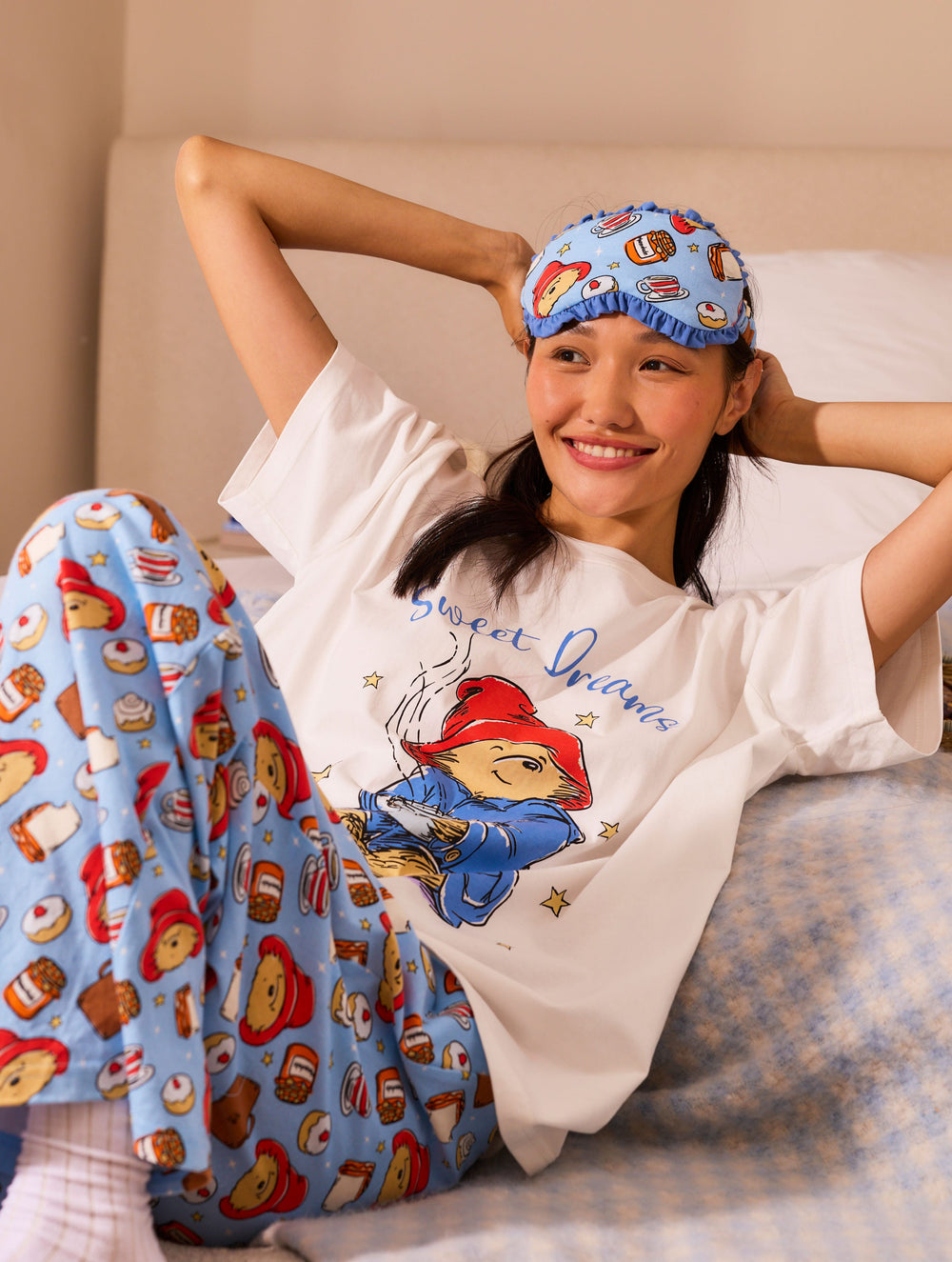 Paddington x Skinnydip T-Shirt and Trouser Pyjama Set with Eye Mask Lingerie & Nightwear Skinnydip London