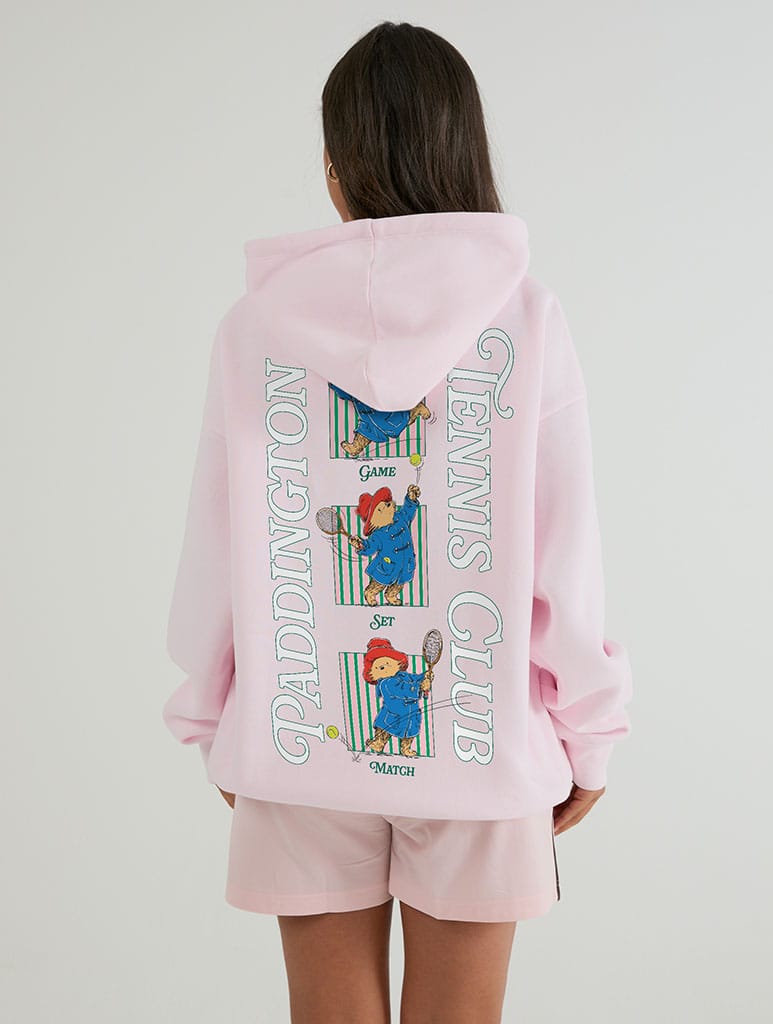 Paddington x Skinnydip Tennis Club Hoodie In Pink Hoodies & Sweatshirts Skinnydip London